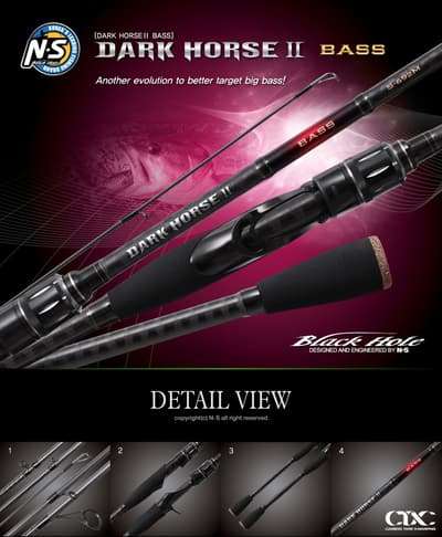 NS BLACK HOLES - DARK HORSE II BASS - S-672ML - Fishing Grid
