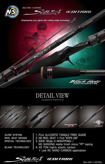 NS BLACK HOLE - SILK ROD Ⅱ EDITION - C-762XXH - Fishing Grid